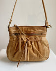 Camel Leather Tassel Bag