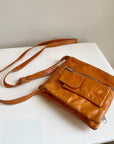 Persimmon Leather Crossbody Bag