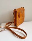 Persimmon Leather Crossbody Bag