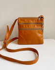 Persimmon Leather Crossbody Bag