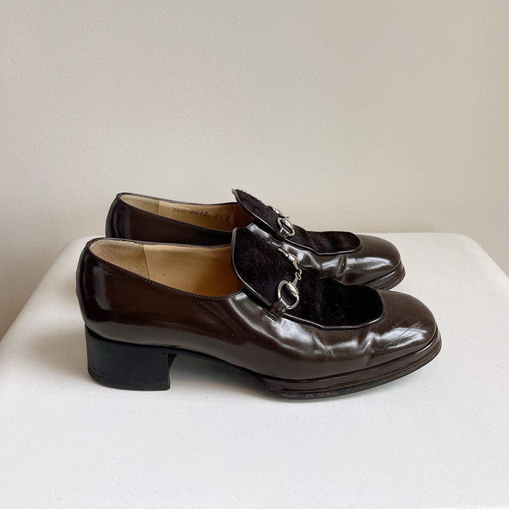 Gucci Pony Hair Bit Loafers | Size 6.5