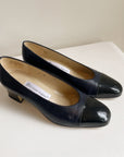 Navy Leather Pumps | Size 6