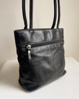 Coal Contrast Stitch Shoulder Bag