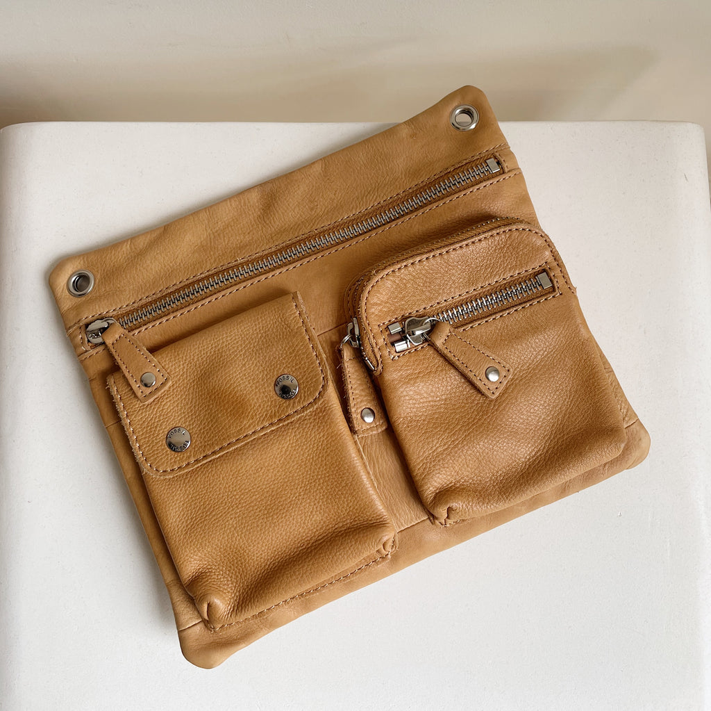 Tan Leather Utility Bag