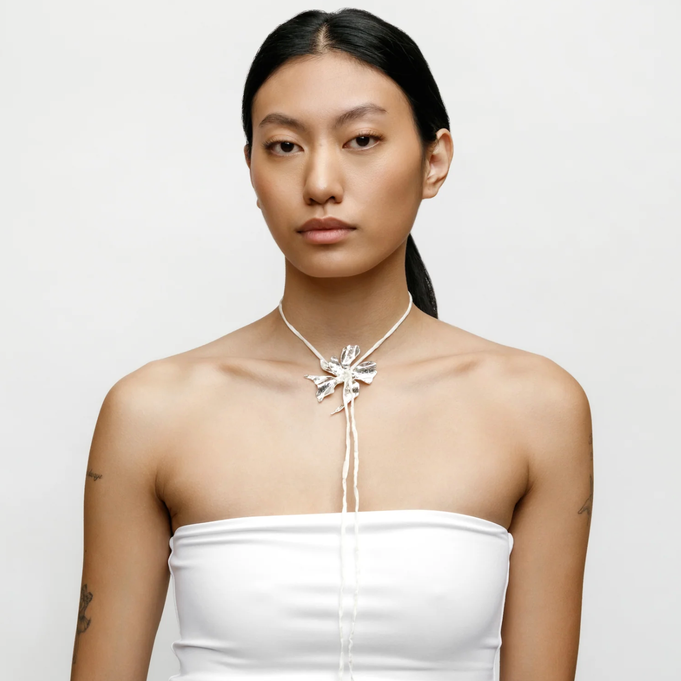 Wolf Circus | Flower Cord Necklace in Cream