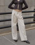 All Row | Hansen Wide Leg Utility Pants in Bone