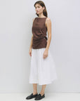 All Row | Asymmetric Draped Linen Top