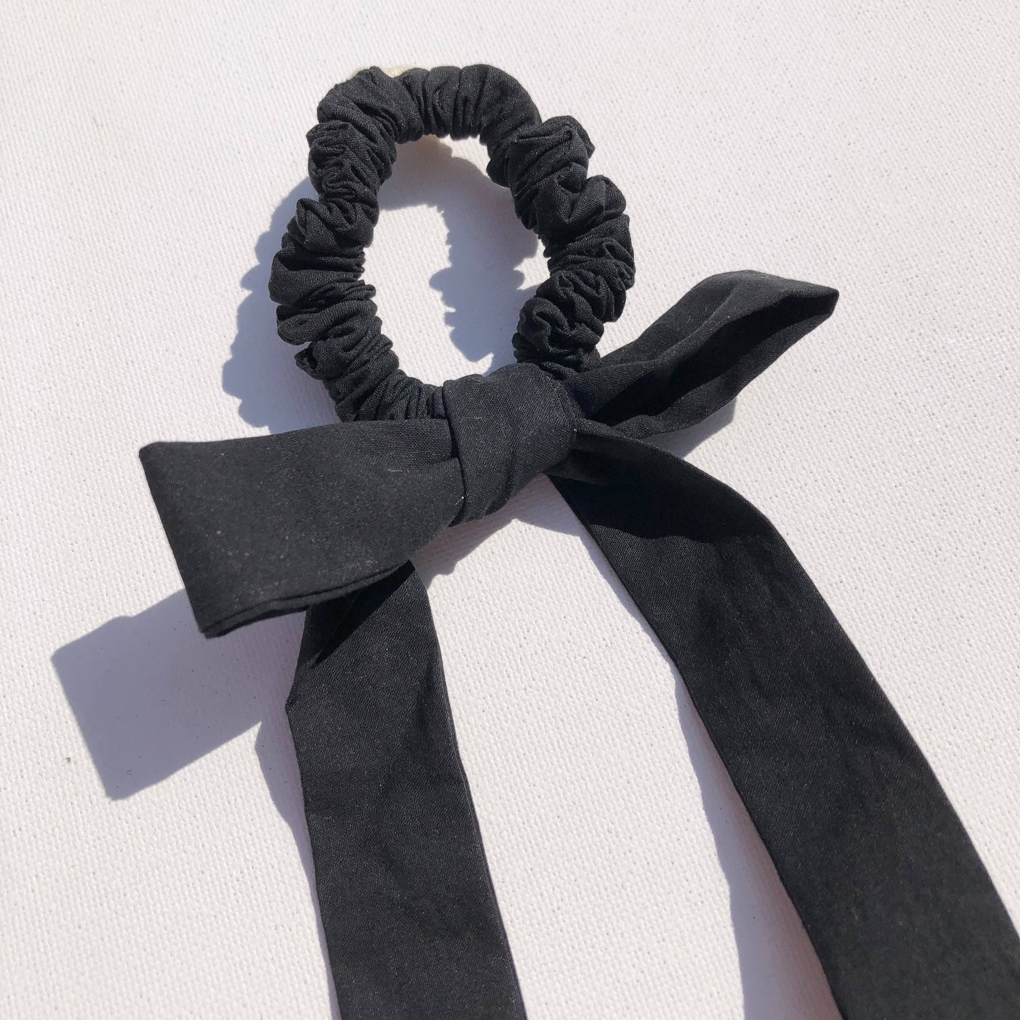 Billy Bamboo | Neutral Cotton Poplin Bow Scrunchie