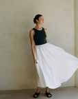 a.ren | Cotton Midi Skirt