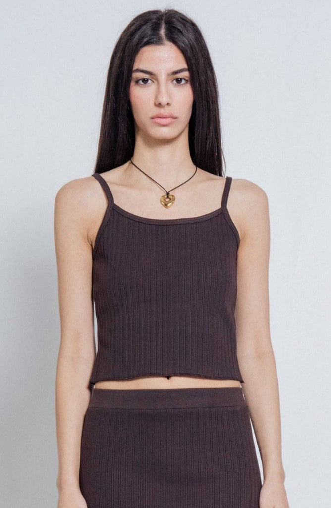 Wildflo Studio | Rib Knit Cami in Hickory