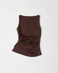 All Row | Asymmetric Draped Linen Top