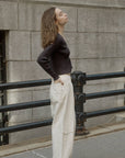 All Row | Hansen Wide Leg Utility Pants in Bone