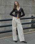 All Row | Hansen Wide Leg Utility Pants in Bone