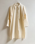 Lemaire Cream Cotton Asymmetrical Dress