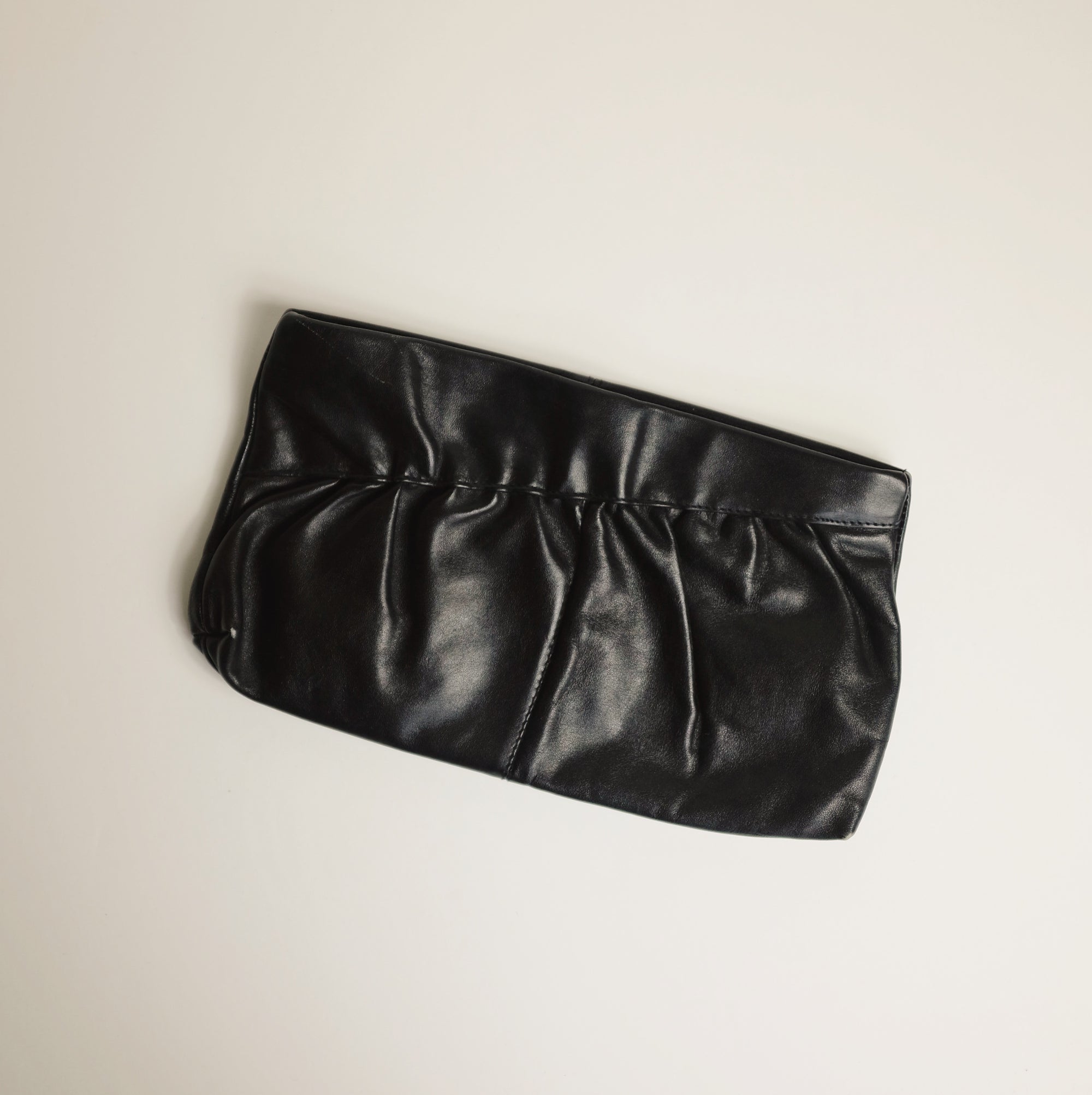 Vintage Onyx Leather Pouch