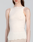 Pradegal | Reed Wool + Silk Sleeveless in Cream